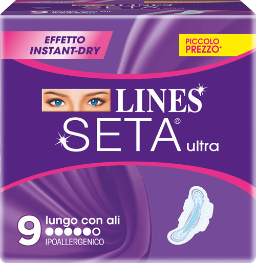 LINES SETA ULTRA ASSORBENTI LUNGHI 9 PEZZI - Farmacia Dott. Pasquale Russo