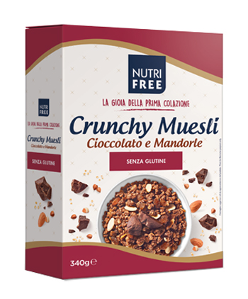 NUTRIFREE CRUNCHY MIX CIOCCOLATO E MANDORLE 340 G - Farmacia Dott. Pasquale Russo