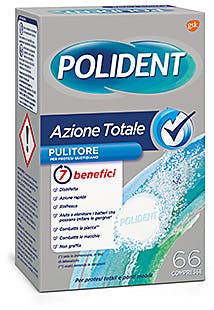 POLIDENT AZIONE TOTALE 66 COMPRESSE PULITORE PER PROTESI QUOTIDIANO - Farmacia Dott. Pasquale Russo