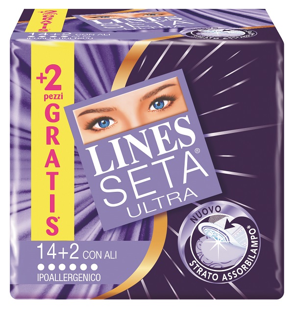 ASSORBENTE LINES SETA ULTRA CON ALI 16 PEZZI - Farmacia Dott. Pasquale Russo