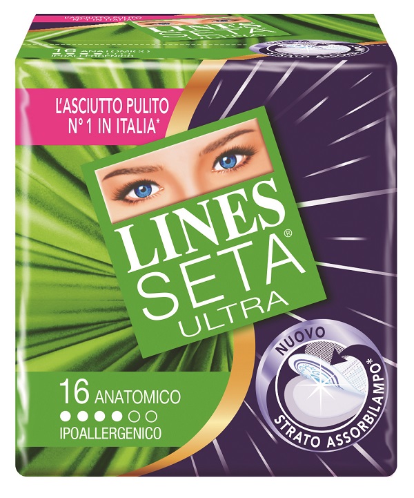 ASSORBENTE LINES SETA ULTRA ANATOMICO 16 PEZZI - Farmacia Dott. Pasquale Russo
