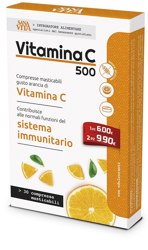 SANAVITA VITAMINA C MASTICABILE 30 COMPRESSE - Farmacia Dott. Pasquale Russo