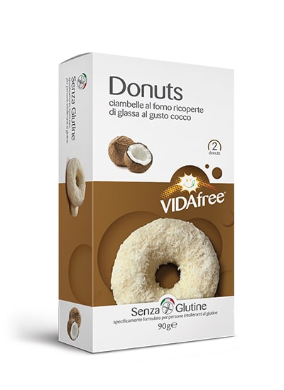 DONUTS GUSTO COCCO CON GLASSA CIOCCOLATO BIANCO 90 G - Farmacia Dott. Pasquale Russo