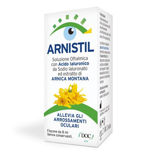 ARNISTIL SOLUZIONE OFTALMICA ACIDO IALURONICO 0,2% + ESTRATTO DI ARNICA MONTANA 0,1% FLACONE 8 ML - Farmacia Dott. Pasquale Russo