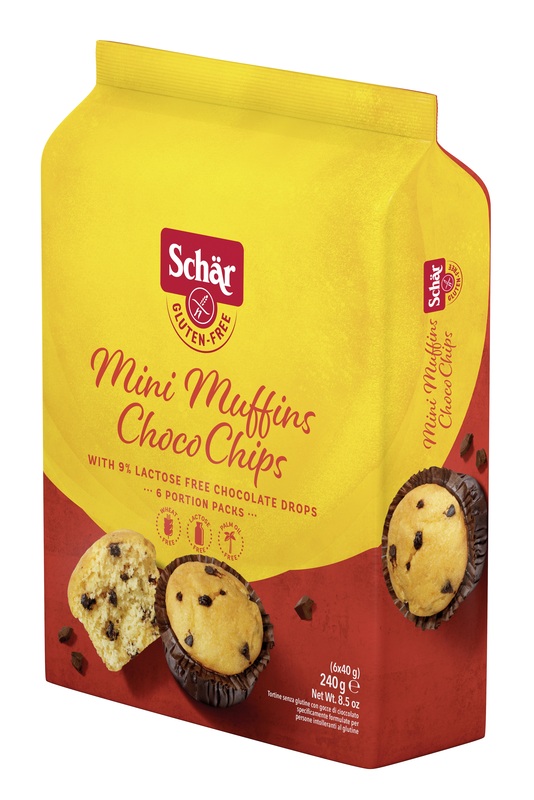 SCHAR MINI MUFFIN CHOCO CHIPS SENZA LATTOSIO 6 MONOPORZIONI DA 40 G - Farmacia Dott. Pasquale Russo