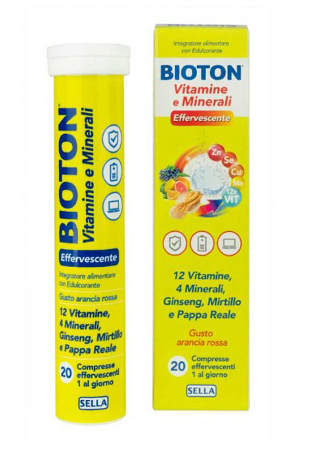 BIOTON VITAMINE E MINEALI 20 COMPRESSE EFFERVESCENTI - Farmacia Dott. Pasquale Russo