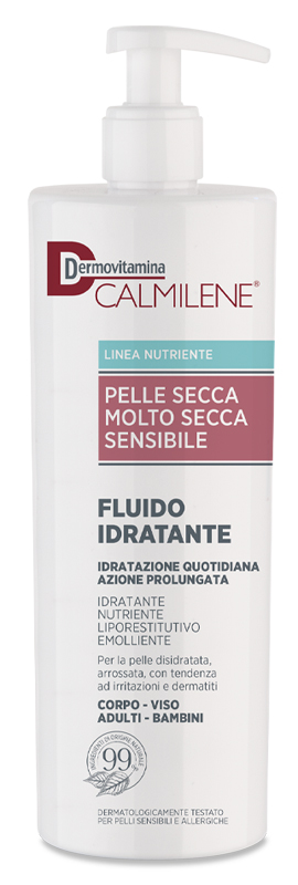 DERMOVITAMINA CALMILENE FLUIDO IDRATANTE PER PELLE SECCA, MOLTO SECCA E SENSIBILE 500 ML - Farmacia Dott. Pasquale Russo