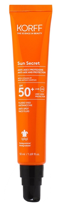 KORFF SUN SECRET FLUIDO VISO ANTIMACCHIE SPF50+ 50 ML - Farmacia Dott. Pasquale Russo