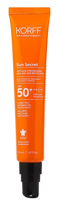KORFF SUN SECRET FLUIDO VISO ANTIMACCHIE EFFETTO MATT SPF50+ 50 ML - Farmacia Dott. Pasquale Russo