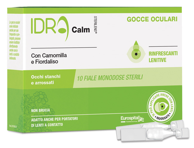 GOCCE OCULARI RINFRESCANTI STERILENS IDRA CALM CAMOMILLA E FIORDALISO 10 FIALE MONODOSE DA 0,33 ML - Farmacia Dott. Pasquale Russo