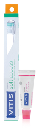 VITIS SPAZZOLINO SOFT ACCESS + DENTIFRICIO GINGIVAL 15 ML - Farmacia Dott. Pasquale Russo