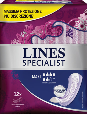 LINES SPECIALIST PANNOLONE MAXI FARMA 12 PEZZI - Farmacia Dott. Pasquale Russo