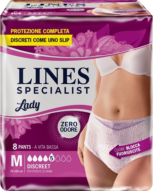 LINES SPECIALIST PANTS DISCREET M FARMA 8 PEZZI - Farmacia Dott. Pasquale Russo