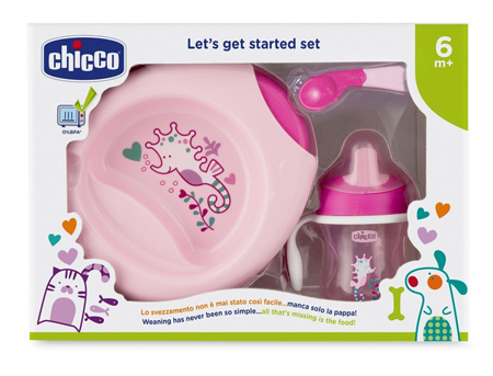 CHICCO SET PAPPA 6M+ ROSA CON CUCCHIAIO ROSA - Farmacia Dott. Pasquale Russo