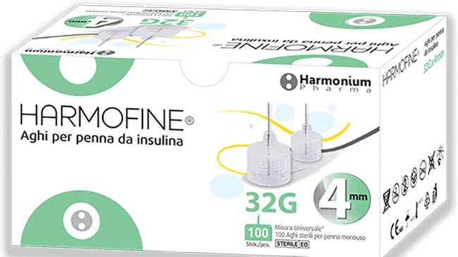 AGO HARMOFINE PENNA DA INSULINA GAUGE 32 4MM 100 PEZZI - Farmacia Dott. Pasquale Russo