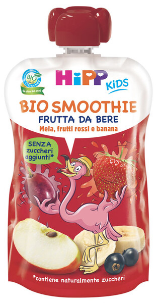 HIPP BIO SMOOTHIES MELA/BAN/FRUTTI ROSSI 120 ML - Farmacia Dott. Pasquale Russo