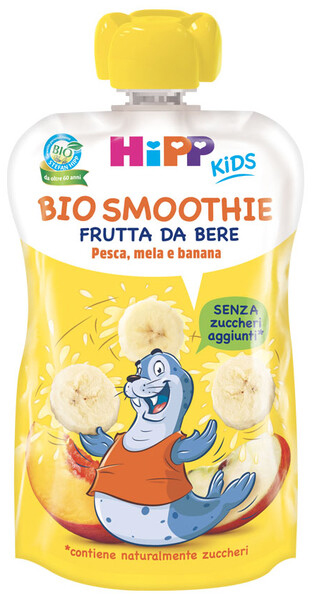HIPP BIO SMOOTHIES MELA/BAN/PESCA 120 ML - Farmacia Dott. Pasquale Russo