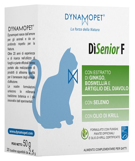 DISENIOR F PER GATTI 20 BUSTINE APPETIBILI DA 2,5 G - Farmacia Dott. Pasquale Russo