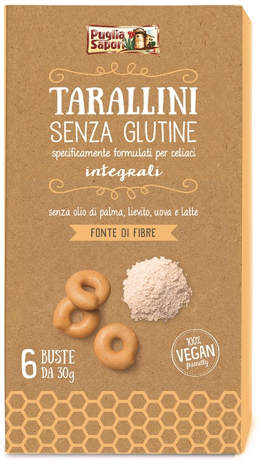 PUGLIA SAPORI TARALLINI INTEGRALI SENZA GLUTINE 180 G - Farmacia Dott. Pasquale Russo