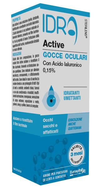 GOCCE OCULARI STERILENS IDRA ACTIVE 10 ML CON ACIDO IALURONICO 0,15% - Farmacia Dott. Pasquale Russo