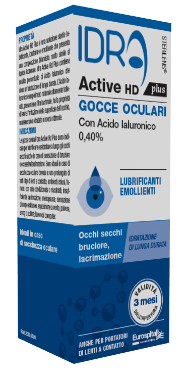 GOCCE OCULARI STERILENS IDRA ACTIVE HD PLUS 10 ML CON ACIDO IALURONICO 0,40% - Farmacia Dott. Pasquale Russo