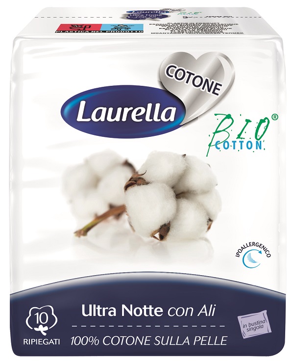 ASSORBENTE LAURELLA PER DONNA IN COTONE ULTRA ALI NOTTE 10 PEZZI - Farmacia Dott. Pasquale Russo