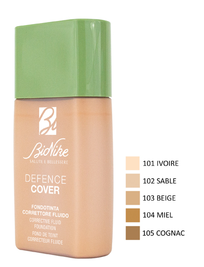 DEFENCE COVER FONDOTINTA CORRETTORE FLUIDO 102 40 ML - Farmacia Dott. Pasquale Russo