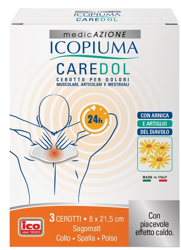 ICOPIUMA CAREDOL CEROTTO DOL COLLO-SPALLA-POLSO 3 PEZZI - Farmacia Dott. Pasquale Russo