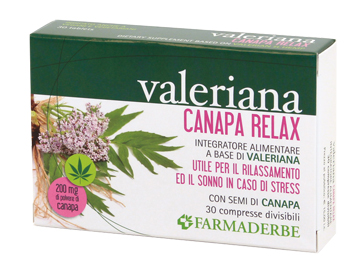 VALERIANA CANAPA RELAX 30 COMPRESSE DIVISIBILI - Farmacia Dott. Pasquale Russo