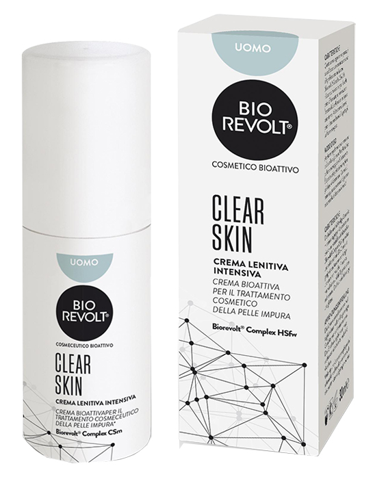 BIOREVOLT RX CLEAR SKIN UOMO CREMA LENITIVA INTENSIVA BIOATTIVA PER PELLE IMPURA 30 ML - Farmacia Dott. Pasquale Russo