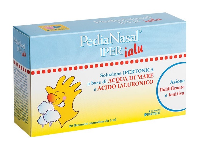 PEDIANASAL IPER SOLUZIONE IPERTONICA CON ACIDO IALURONICO 20 FLACONCINI MONODOSE DA 5 ML - Farmacia Dott. Pasquale Russo