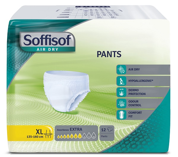 PANNOLONE SOFFISOF AIR DRY PANTS EXTRA EXTRA LARGE 12 PEZZI - Farmacia Dott. Pasquale Russo