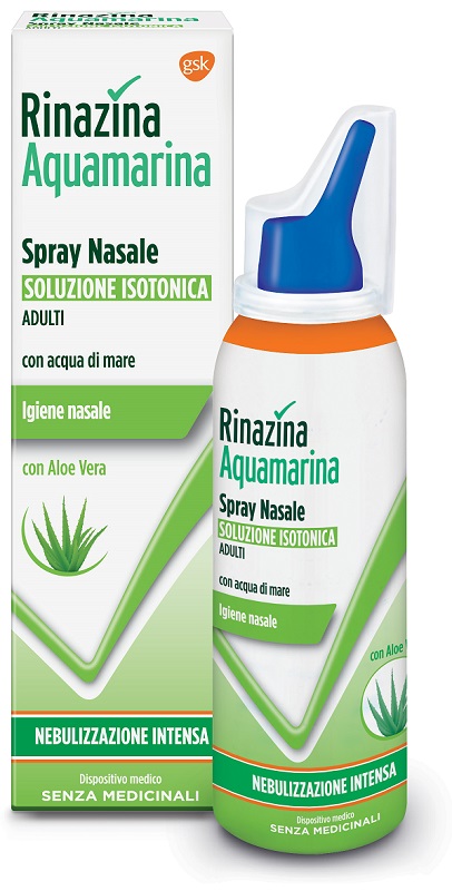 RINAZINA AQUAMARINA ISOTONICA ALOE SPRAY NEBULIZZAZIONE INTENSA 100 ML - Farmacia Dott. Pasquale Russo