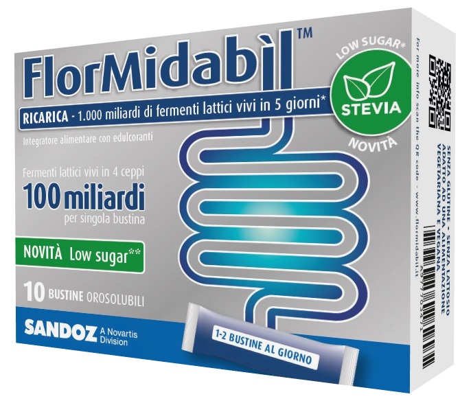 FLORMIDABIL RICARICA 10 BUSTINE CON STEVIA - Farmacia Dott. Pasquale Russo