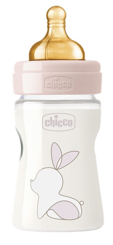 CHICCO BIBERON ORIGINAL 150ML TOUCH 1 FORO GIRL CON TETTARELLA IN CAUCCIU' - Farmacia Dott. Pasquale Russo