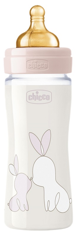 CHICCO BIBERON ORIGINAL 240ML VETRO 1 FORO 1 FORO GIRL CON TETTARELLA IN CAUCCIU' - Farmacia Dott. Pasquale Russo