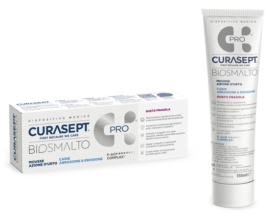 CURASEPT BIOSMALTO MOUSSE CARIE FRAGOLA 50 ML - Farmacia Dott. Pasquale Russo