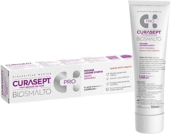 CURASEPT BIOSMALTO MOUSSE DENTI SENSIBILI 50 ML - Farmacia Dott. Pasquale Russo