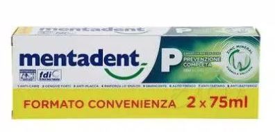 MENTADENT P 2 X 75 ML BITUBO PROMO - Farmacia Dott. Pasquale Russo