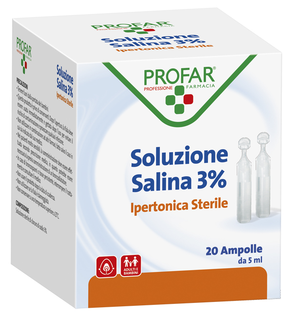 SOLUZIONE IPERTONICA 3% PROFAR 5 ML 20 PEZZI - Farmacia Dott. Pasquale Russo