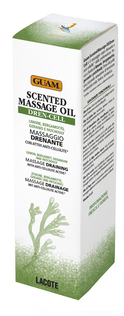 GUAM SCENTED MASSAGE OIL DREN CELL MASSAGGIO DRENANTE CON ATTIVI ANTI-CELLULITE 150 ML - Farmacia Dott. Pasquale Russo