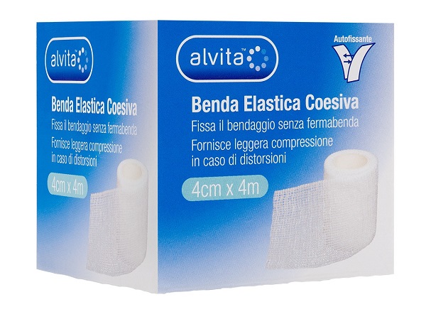 BENDA ELASTICA AUTOADESIVA ALVITA 4X4CM - Farmacia Dott. Pasquale Russo