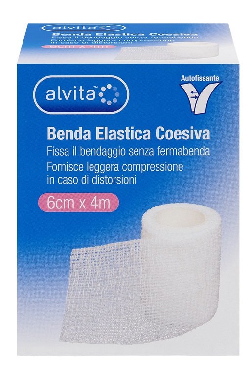 BENDA ELASTICA AUTOADESIVA ALVITA 6X4CM - Farmacia Dott. Pasquale Russo