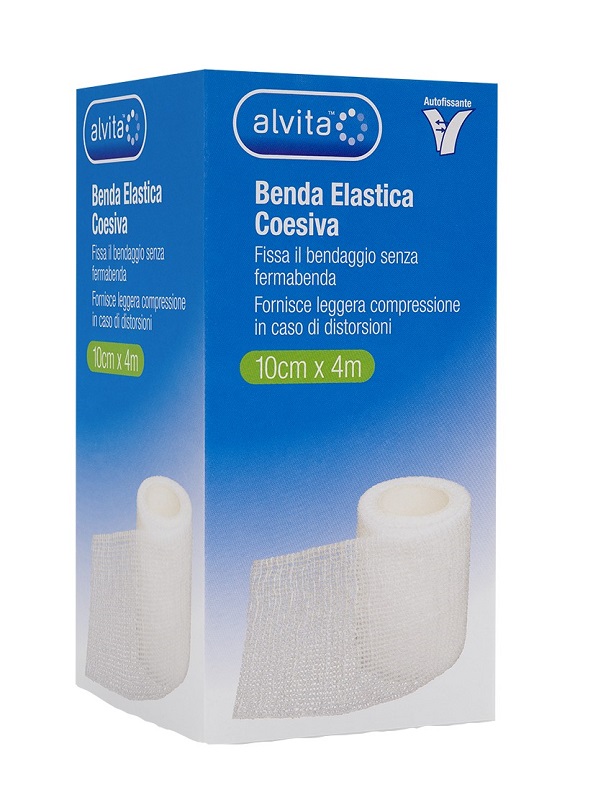 BENDA ELASTICA AUTOADESIVA ALVITA 10X4CM - Farmacia Dott. Pasquale Russo