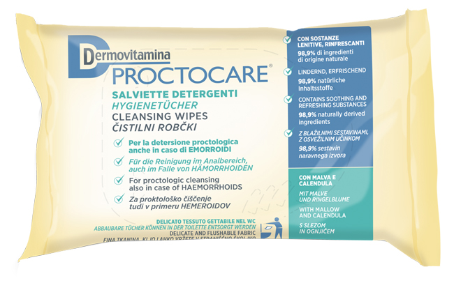 DERMOVITAMINA PROCTOCARE SALVIETTE DETERGENTI 15 PEZZI - Farmacia Dott. Pasquale Russo
