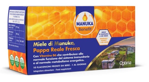 MANUKA BENEFIT PAPPA REALE MANUKA VITAMINA B6 10 FLACONCINI 10 ML - Farmacia Dott. Pasquale Russo