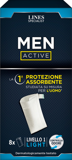 PANNOLONE PER INCONTINENZA LINES SPECIALIST MEN ACTIVE LIVELLO 1 8 PEZZI - Farmacia Dott. Pasquale Russo