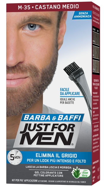 JUST FOR MEN BARBA & BAFFI M35 CASTANO MEDIO 51 G - Farmacia Dott. Pasquale Russo