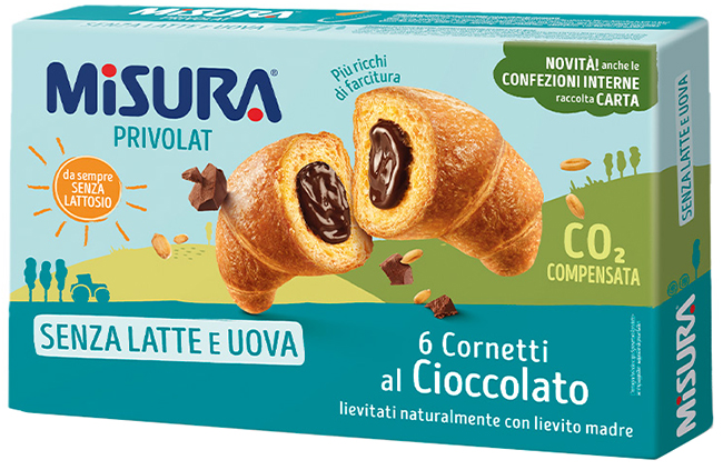 MISURA CORNETTI PRIVOLAT CIOCCOLATO SENZA LATTE E SENZA UOVA 290 G - Farmacia Dott. Pasquale Russo