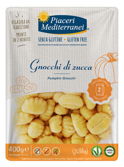 PIACERI MEDITERRANEI GNOCCHI DI ZUCCA 400 G - Farmacia Dott. Pasquale Russo
